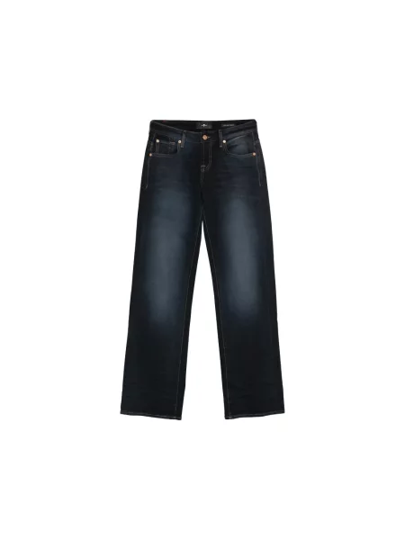Jeansy straight leg 7 For All Mankind niebieskie