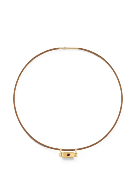 Colier Marie Lichtenberg cu garnet cu motiv cu inimi