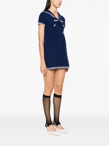 Gulerat rochie mini Shushu/tong cu funde albastru