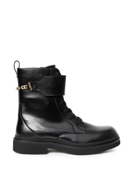 Botine Boss cu șireturi din piele negru