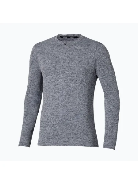 Мъжка тениска Mizuno Core Impulse Half Zip quicksilver running longsleeve сиво