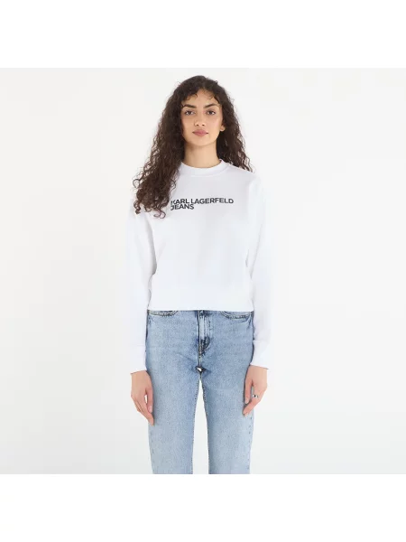 Mikina Karl Lagerfeld Jeans Reg Essential Logo Sweat White M bílá