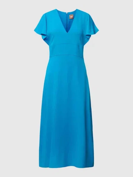 Sukienka midi z dekoltem w serek model ‘Dawinga’ Boss