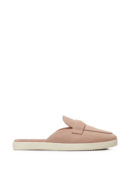 Papuci tip mules Tory Burch cu autograf roz