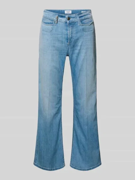 Cambio Jeansy Kobieta Fabienne Pocket Cropped niebieski