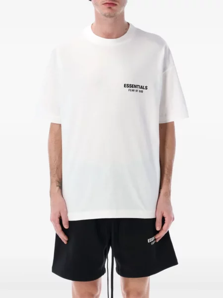 Tricou Fear Of God Essentials cu imagine alb