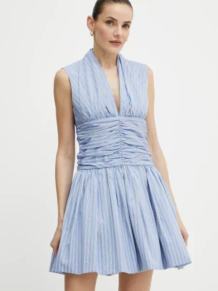 Patou rochie din mini evazati albastru