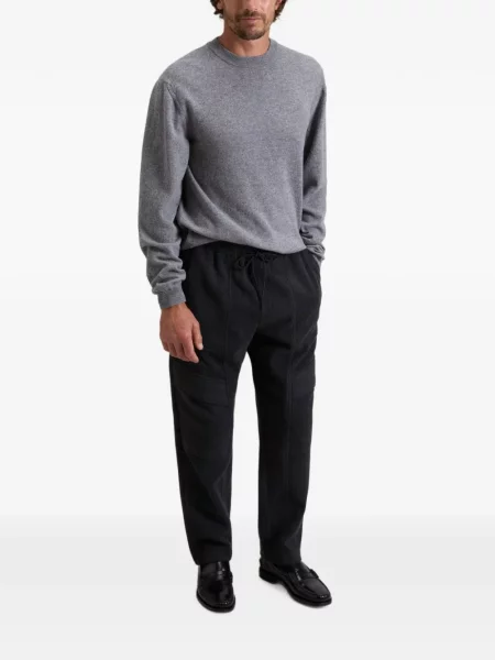 Pantaloni Woolrich de lână cu cordon gri