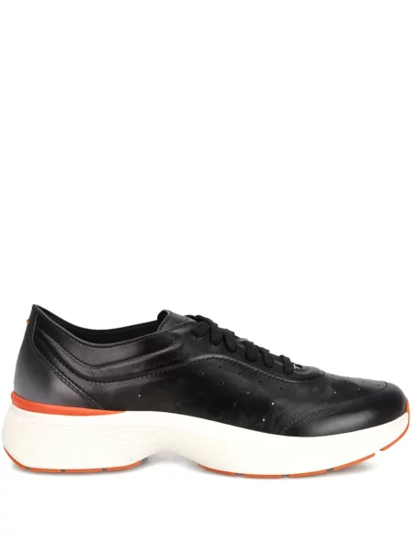 Sneakerși Santoni din piele negru