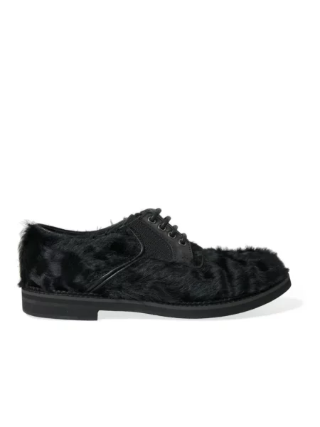 Derby Dolce And Gabbana skórzany czarny