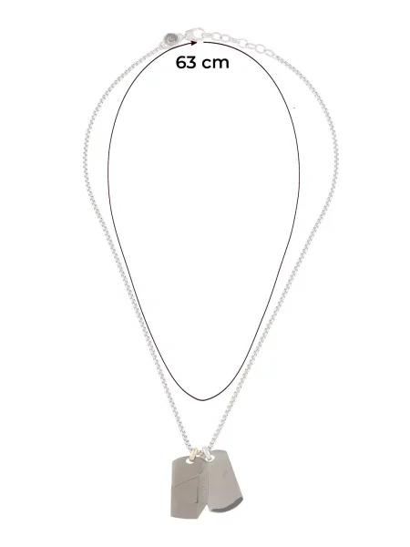 Diesel Colier argintiu