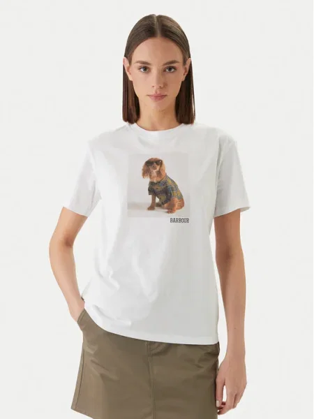 Barbour Tricou Marine alb