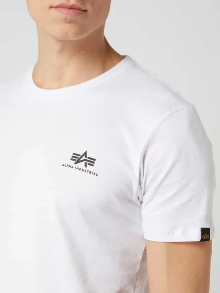 T-shirt z nadrukiem z logo model ‘Basic T’ Alpha Industries biała