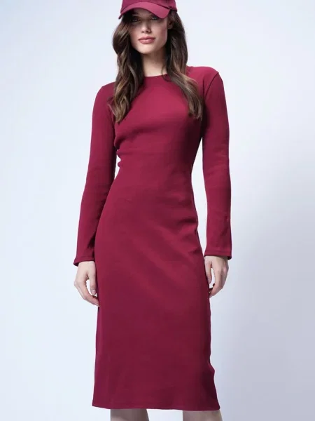 Trend Alaçatı Stili Rochie burgundy roșu