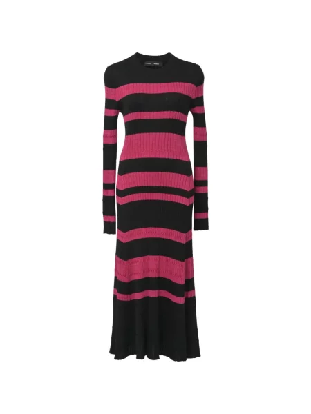 Rochie Proenza Schouler cu dungi tricotate negru
