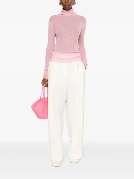 Skaidrus megztinis Jil Sander rožinė