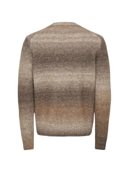Only & Sons Pulóver ONSMACK karamell / cappuccinobarna / sötét barna