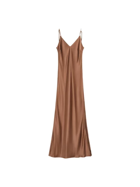 Sukienka maxi By Malene Birger brązowa