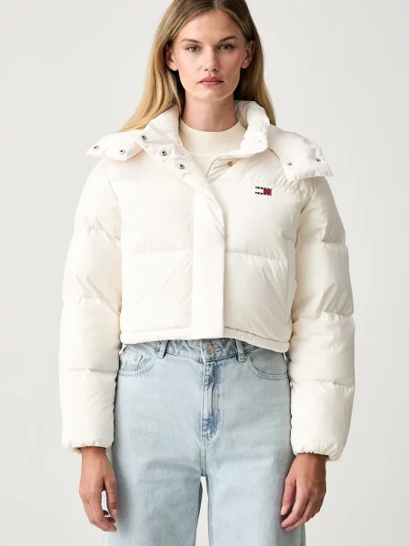 Tommy Jeans Geacă de puf Alaska | Cropped Fit bej