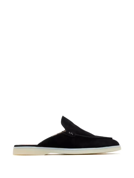 Papuci tip mules Forsa din piele de căprioară negru