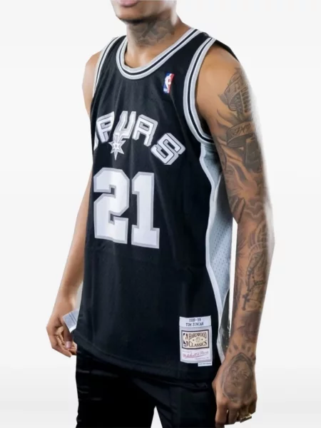 Cămașă Mitchell & Ness din jerseu negru