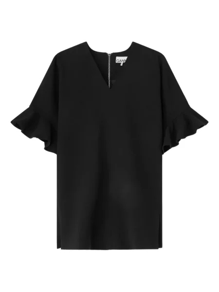 Rochie Ganni cu volane de costum negru