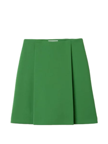 Mini fusta plisata Miu Miu plisată verde