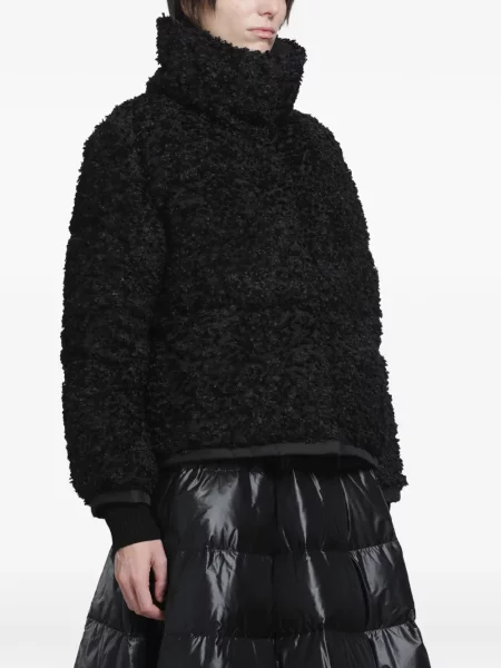 Scurt geacă Moncler din jacard negru