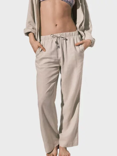 Льняная пижама Women'secret бежевая