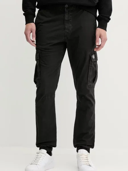 Kalhoty Tommy Jeans ve střihu cargo černá