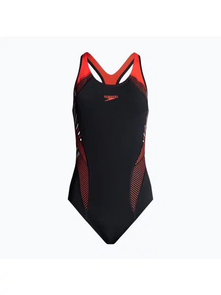 Speedo Plastisol Laneback бански костюм от една част черен
