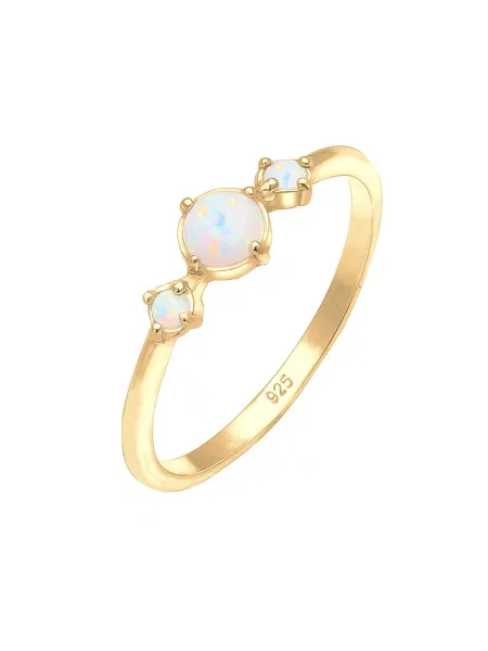 ELLI Prstan Opal svetlo / zlata modra