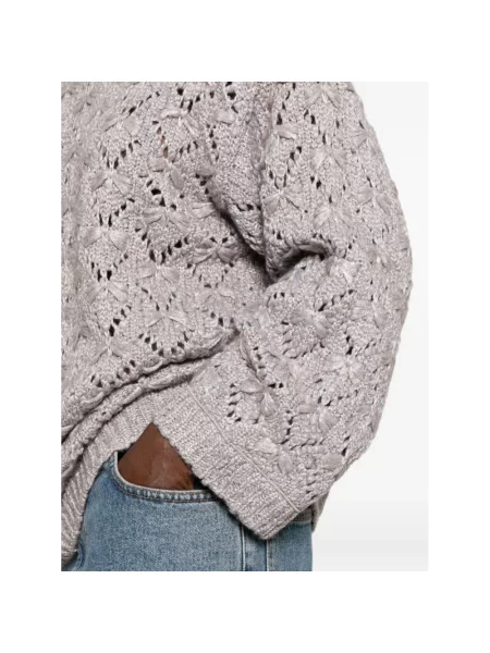 Dzianinowy sweter Fabiana Filippi szary