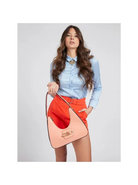 Torebka hobo Guess różowa