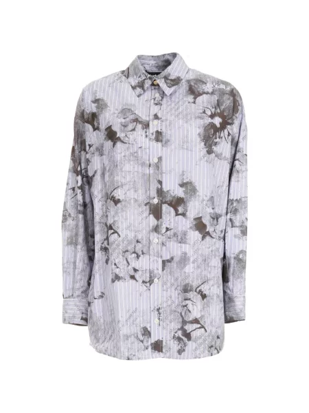 Cămașă Just Cavalli cu model floral cu imagine albastru