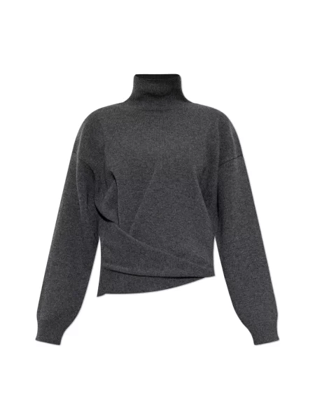 Sweter z golfem Róhe wełniany do golfa szary