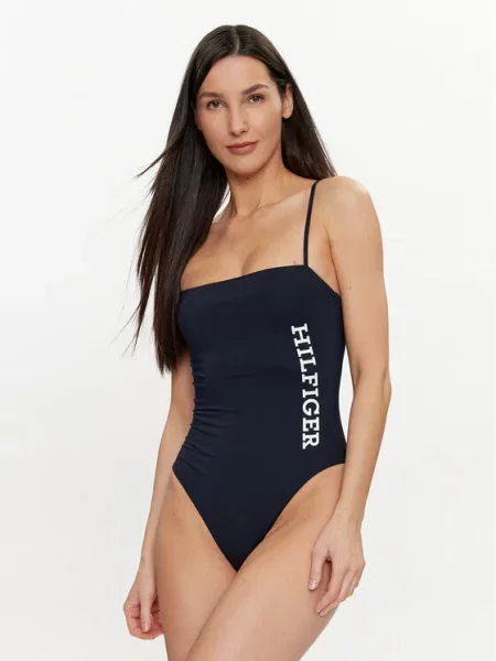 Злитий купальник Tommy Hilfiger One Piece небо пустелі синій