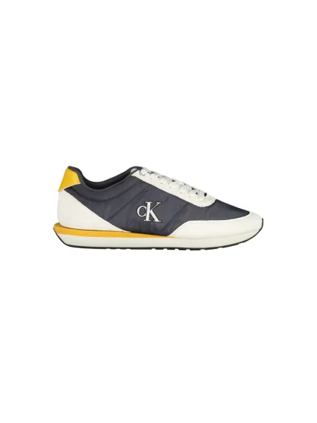 Sneakersy Calvin Klein skórzane niebieskie