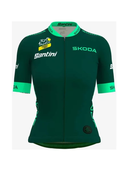 Koszulka Tour de France Klasyfikacja liderów dla kobiet – elegancki krój XL zielona