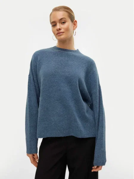 VERO MODA Sveter VMBOOM zafírová modrá