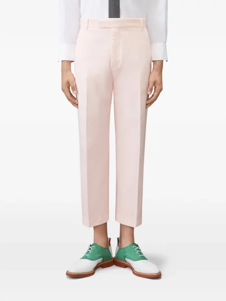 Chinos kelnes Thom Browne ruoželis apkarpytas rožinė