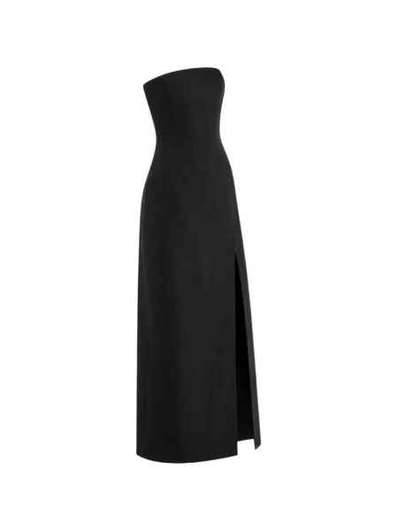 Rochie midi Genny fără bretele negru