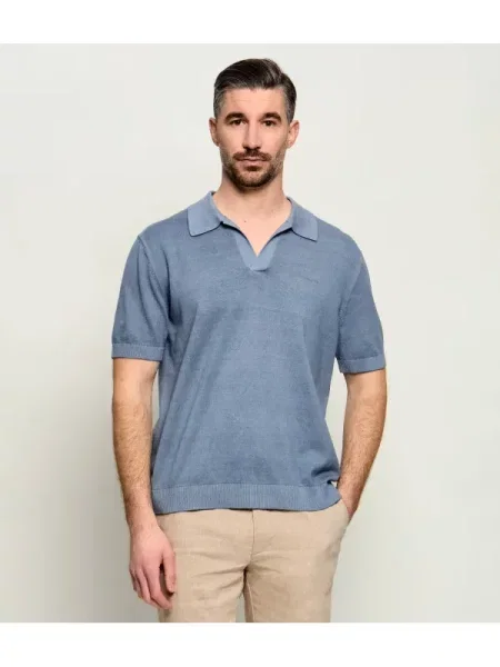 Tricou polo Gant albastru