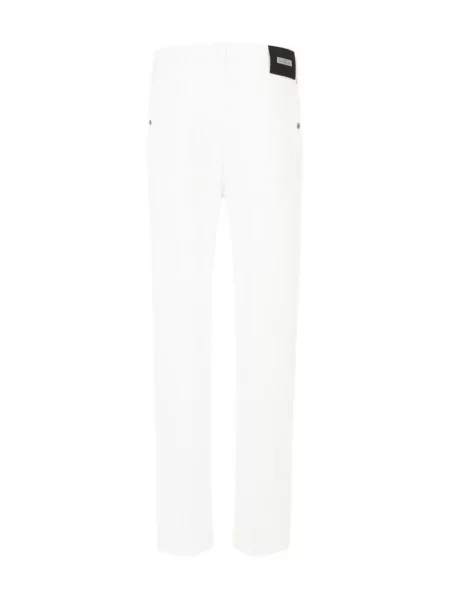 Jeansy straight leg dziecięce John Richmond białe