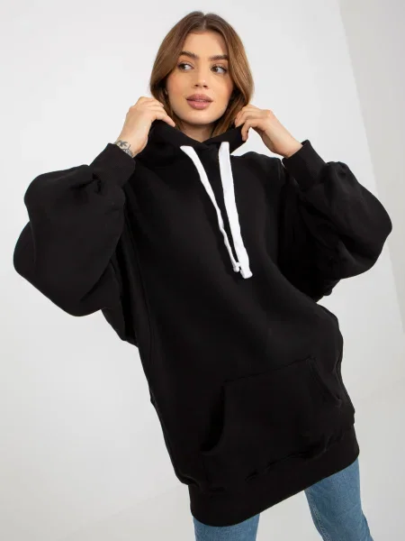 Hanorac cu glugă Fashionhunters negru