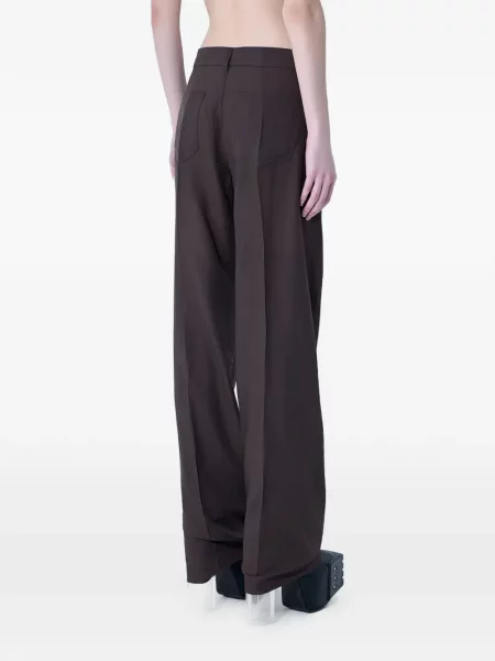 Pantaloni Rick Owens de lână maro