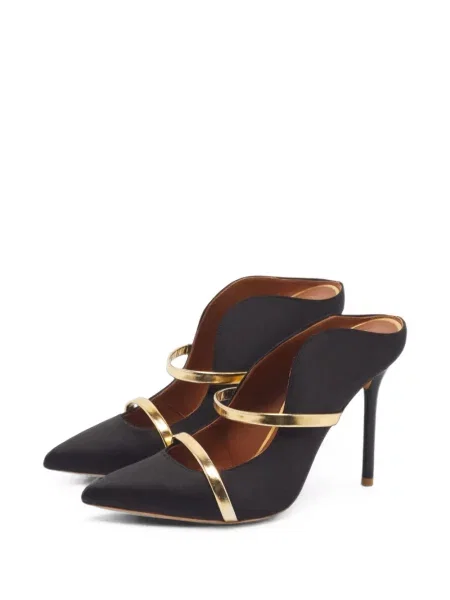 Papuci tip mules Malone Souliers cu bretele negru