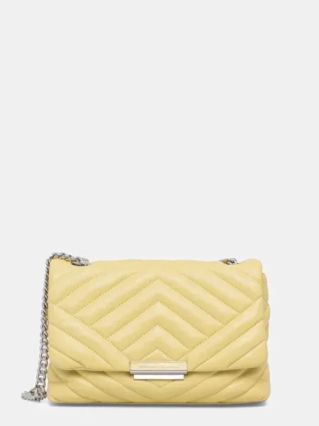 Armani Exchange crossbody kabelka z imitace kůže žlutá