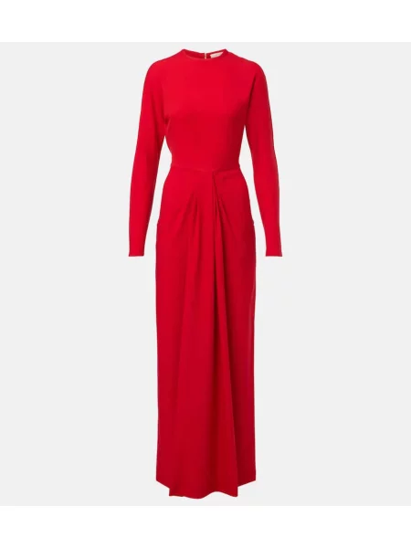 Rochie maxi The Row din jerseu drapată de costum roșu