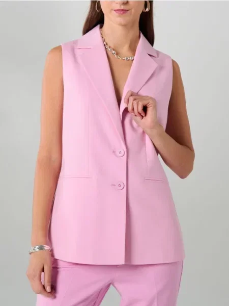 Костюмна Жилетка З Віскозною Сумішшю рожевий